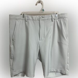 Greg Norman Men’s Khaki/Beige Golf Shorts Flat Front 36” Waist 10” Inseam